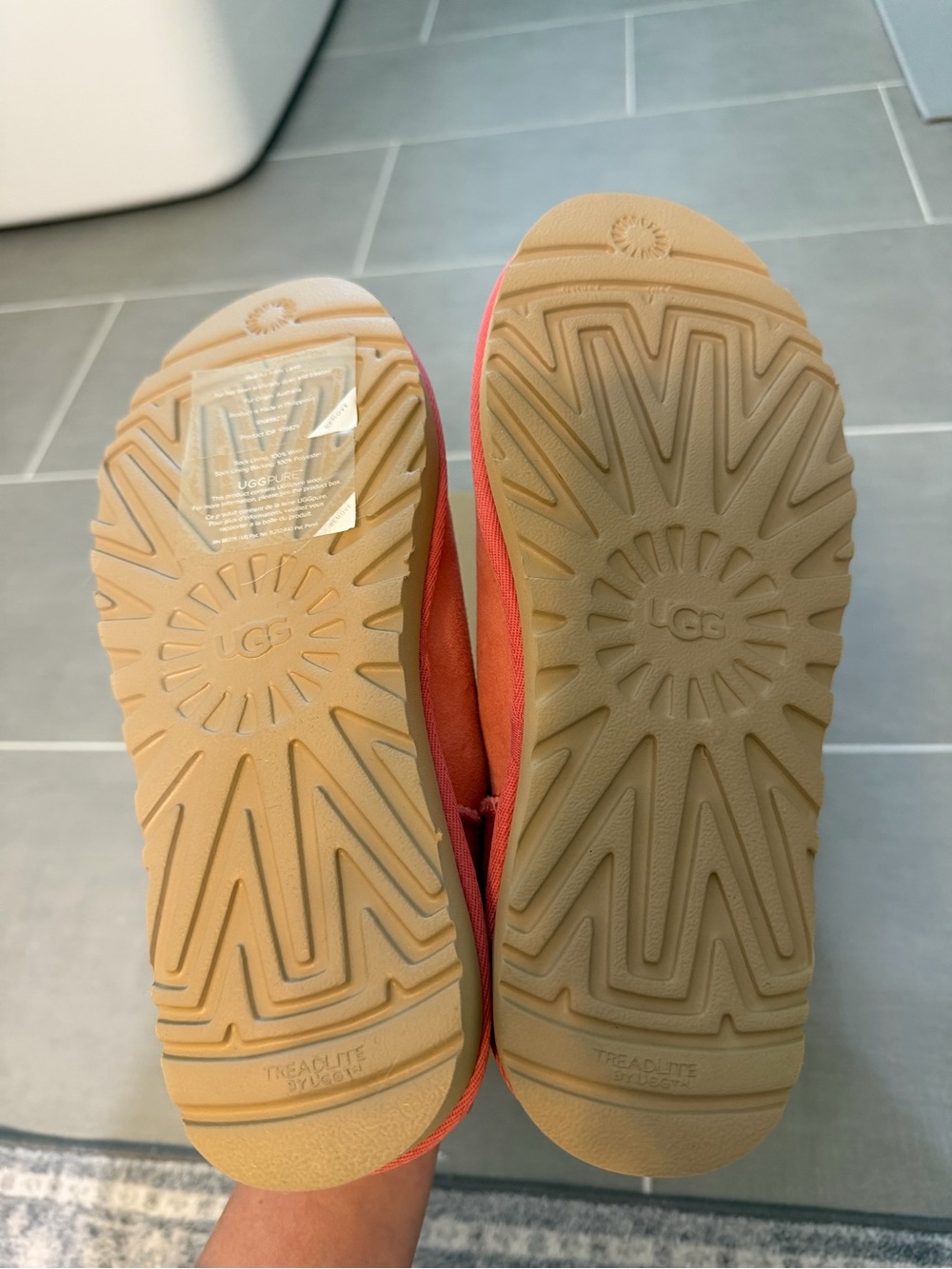 UGG Coral Suede Sheepskin Ankle Boots - Picture 3 of 3